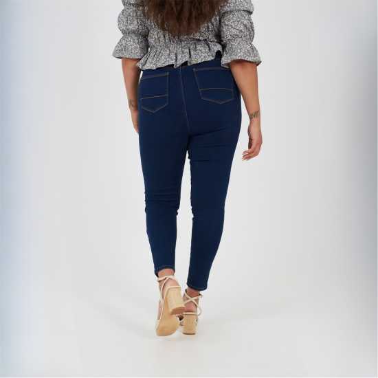 Brave Soul Womens Plus Size Mid Rise Skinny Jean Light Blue 