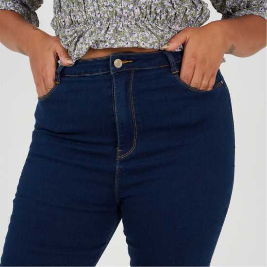 Brave Soul Womens Plus Size Mid Rise Skinny Jean Light Blue 