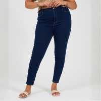 Brave Soul Womens Plus Size Mid Rise Skinny Jean Mid Blue 