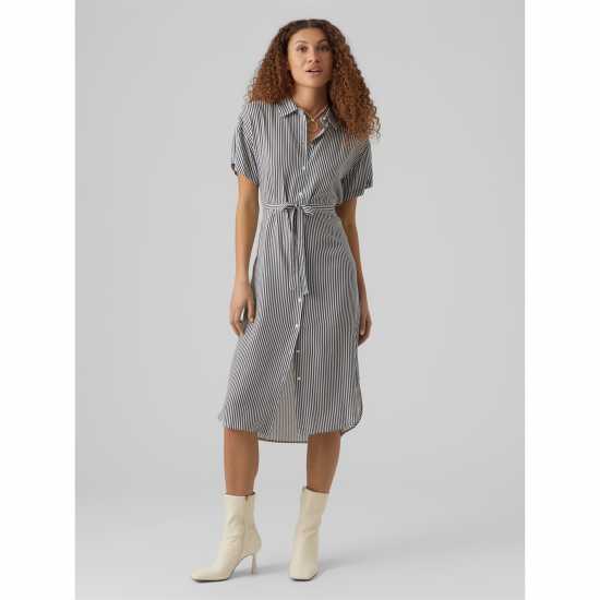 Vero Moda Рокля-Риза Bumpy Shirt Dress  Дамски поли и рокли