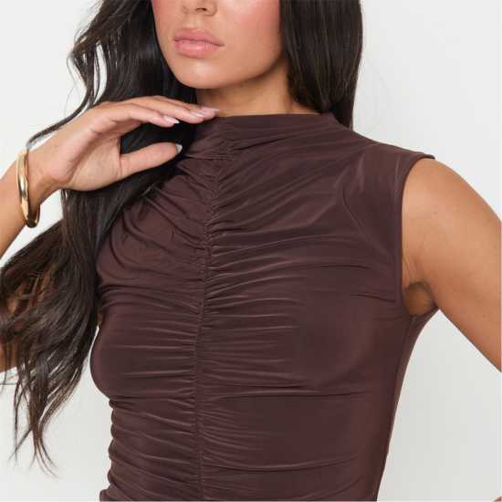 I Saw It First Ruched Front Slinky Top  Дамски тениски и фланелки