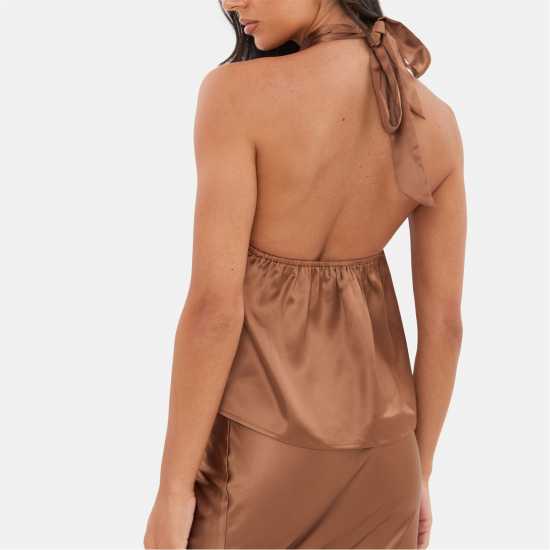 Satin Halter Neck Top Satin Halter Neck Top