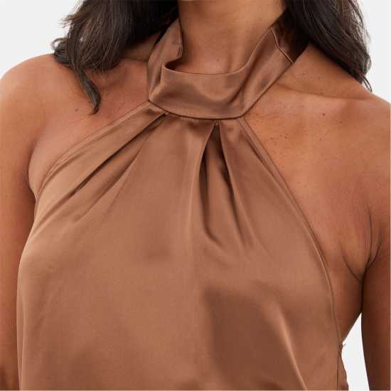 Satin Halter Neck Top Satin Halter Neck Top