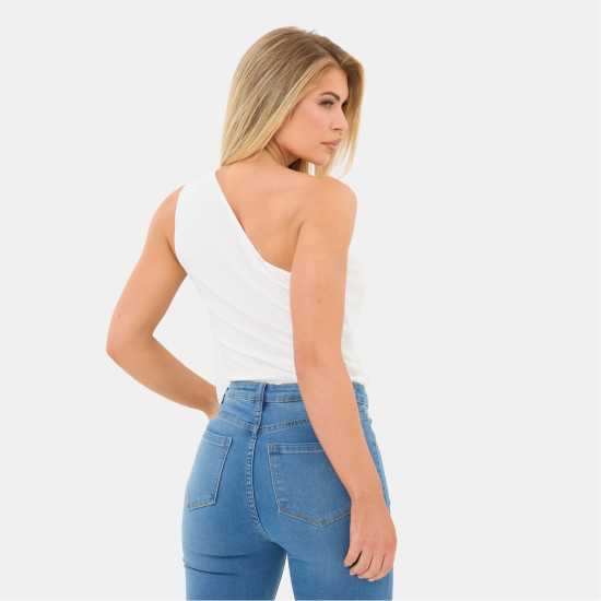 One Shoulder Drape Detail Top One Shoulder Drape Detail Top