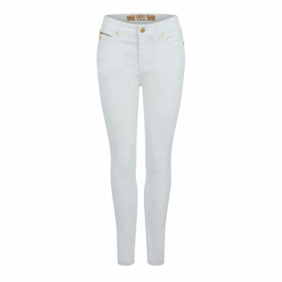 Дамски дънки Biba Вталени Дънки Stevie Stretch Skinny Jeans Бяло Biba Вталени Дънки Stevie Stretch Skinny Jeans Бяло Дамски дънки