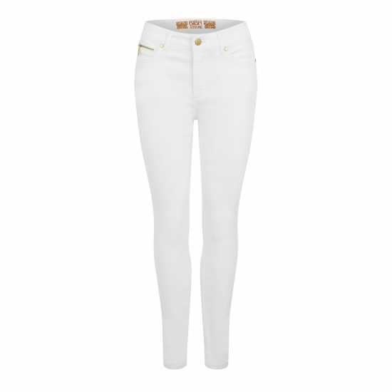 Дамски дънки Biba Вталени Дънки Stevie Stretch Skinny Jeans Бяло Biba Вталени Дънки Stevie Stretch Skinny Jeans Бяло Дамски дънки