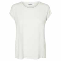 Vero Moda Vm Ava Plain Short Sleeve T-Shirt Womens Снежана Бяла Дамски тениски и фланелки