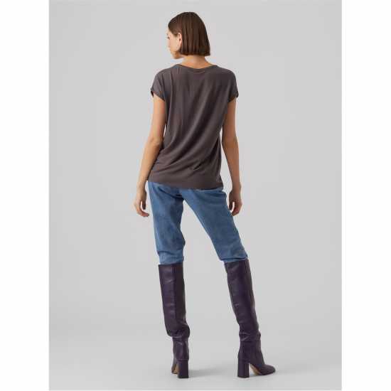 Дамски тениски и фланелки Vero Moda Vm Ava Plain Short Sleeve T-Shirt Womens Асфалт Vero Moda Vm Ava Plain Short Sleeve T-Shirt Womens Асфалт Дамски тениски и фланелки