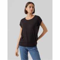Vero Moda Vm Ava Plain Short Sleeve T-Shirt Womens Черно Дамски тениски и фланелки
