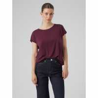 Vero Moda Vm Ava Plain Short Sleeve T-Shirt Womens Дегустация на вино Дамски тениски и фланелки