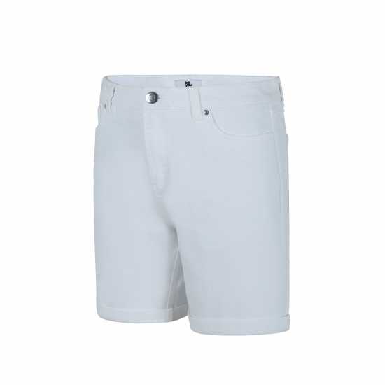 Дънкови Къси Панталони Be You Knee-Length Denim Shorts Бяло Дънкови Къси Панталони Be You Knee-Length Denim Shorts Бяло