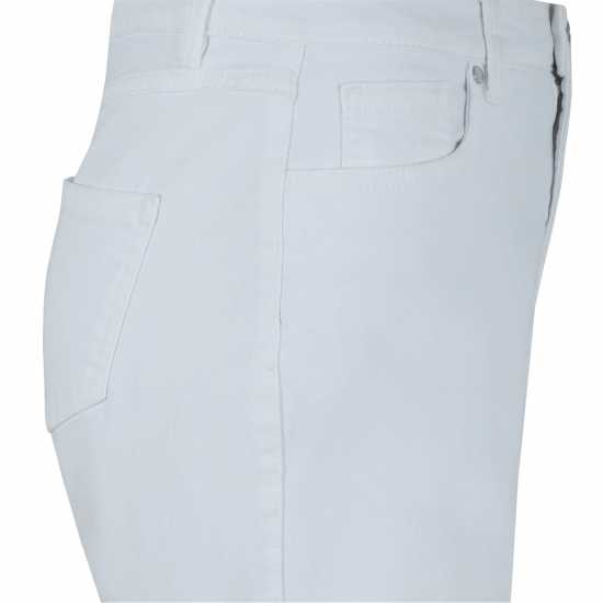 Дънкови Къси Панталони Be You Knee-Length Denim Shorts Бяло Дънкови Къси Панталони Be You Knee-Length Denim Shorts Бяло