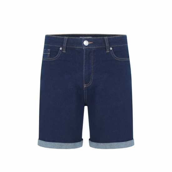 Дънкови Къси Панталони Be You Knee-Length Denim Shorts Тъмно перо Дънкови Къси Панталони Be You Knee-Length Denim Shorts Тъмно перо