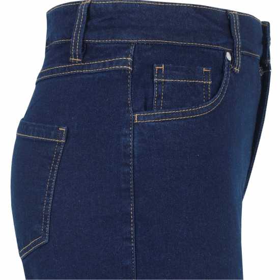 Дънкови Къси Панталони Be You Knee-Length Denim Shorts Тъмно перо Дънкови Къси Панталони Be You Knee-Length Denim Shorts Тъмно перо