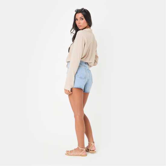 I Saw It First Distressed Denim Short  