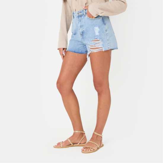 I Saw It First Distressed Denim Short  