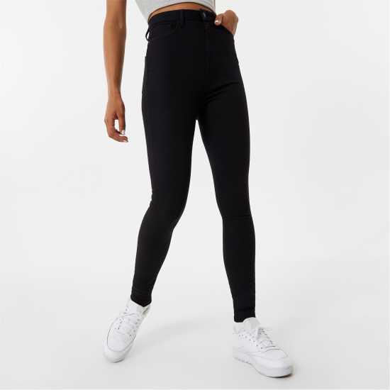 Jack Wills Toni Skinny High Rise Jeans Твърд черен Дамски дънки
