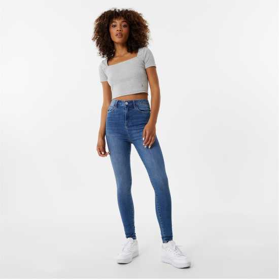 Jack Wills Toni Skinny High Rise Jeans Средно перо Дамски дънки