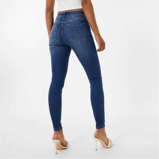 Вталени Дънки Jack Wills Wills Aimie Modern Skinny Jeans Средно индиго Дамски дънки