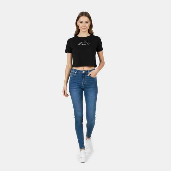 Вталени Дънки Jack Wills Aimie Modern Skinny Jeans Средно индиго 