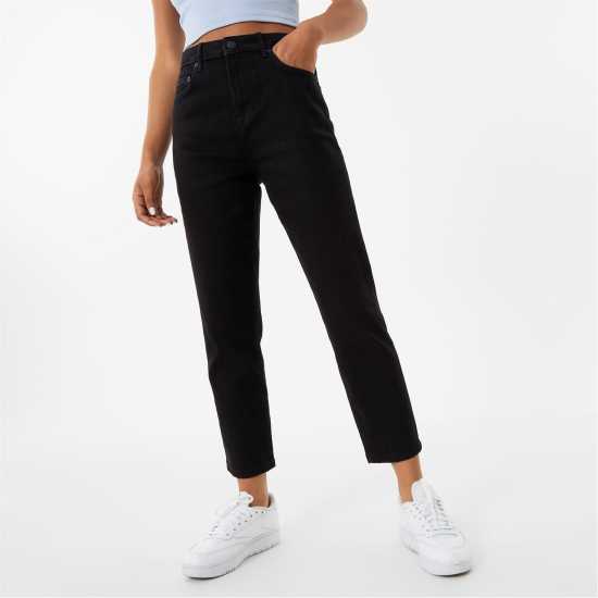 Стеснени Дънки Jack Wills Stella High Rise Slim Jeans Твърд черен Дамски дънки