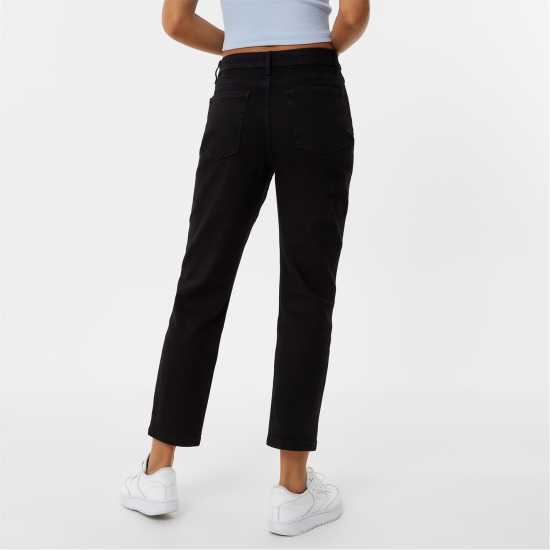 Стеснени Дънки Jack Wills Stella High Rise Slim Jeans Solid Black Дамски дънки