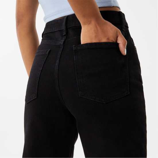 Стеснени Дънки Jack Wills Stella High Rise Slim Jeans Solid Black Дамски дънки