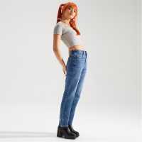 Стеснени Дънки Jack Wills Stella High Rise Slim Jeans Средно перо Дамски дънки