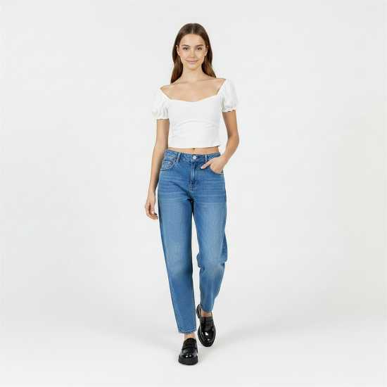 Стеснени Дънки Jack Wills Stella High Rise Slim Jeans Средно перо Стеснени Дънки Jack Wills Stella High Rise Slim Jeans Средно перо