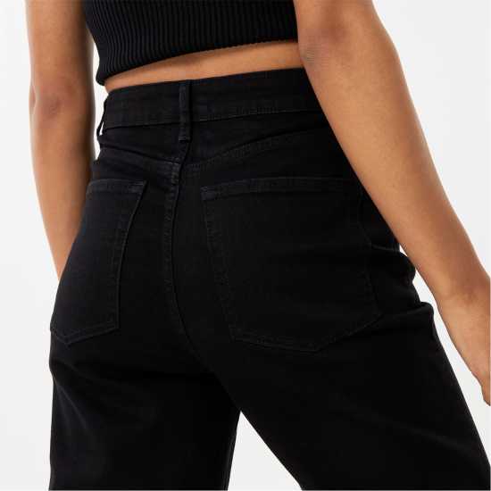 Jack Wills Hollie Super High Rise Jeans Solid Black Дамски дънки