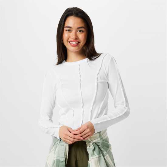 Дамски тениски и фланелки Jack Wills Detail Long Sleeve T-Shirt Jack Wills Detail Long Sleeve T-Shirt Дамски тениски и фланелки