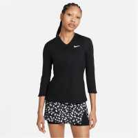 Nike Тениска V Neck Victory T Shirt Womens Black/White Дамски тениски и фланелки