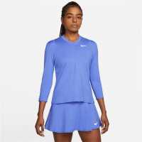 Nike Тениска V Neck Victory T Shirt Womens Sapphire/White Дамски тениски и фланелки