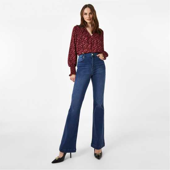 Дамски дънки Biba Dolly Flare Jeans Средно синьо Biba Dolly Flare Jeans Средно синьо Дамски дънки