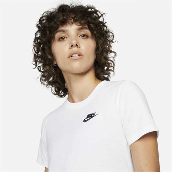 Nike Sportswear Women's Club T-Shirt White Дамски тениски и фланелки