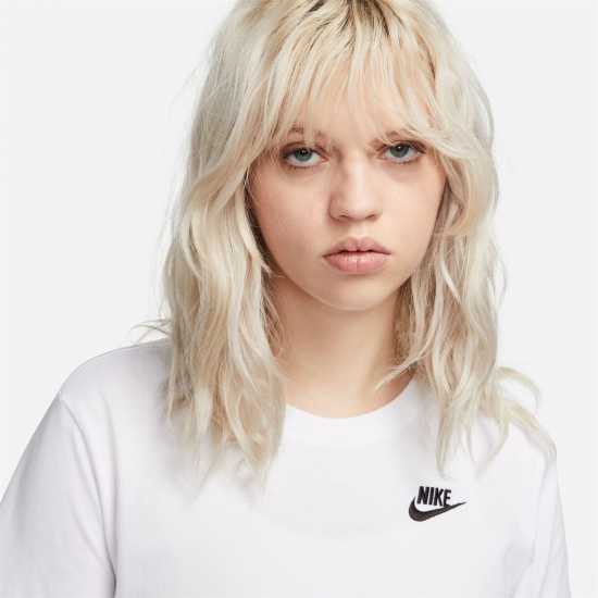 Nike Sportswear Women's Club T-Shirt Бяло Дамски тениски и фланелки