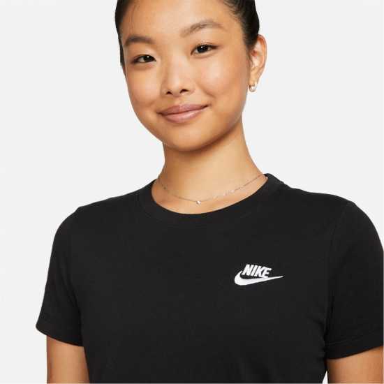 Nike Sportswear Women's Club T-Shirt Black Дамски тениски и фланелки