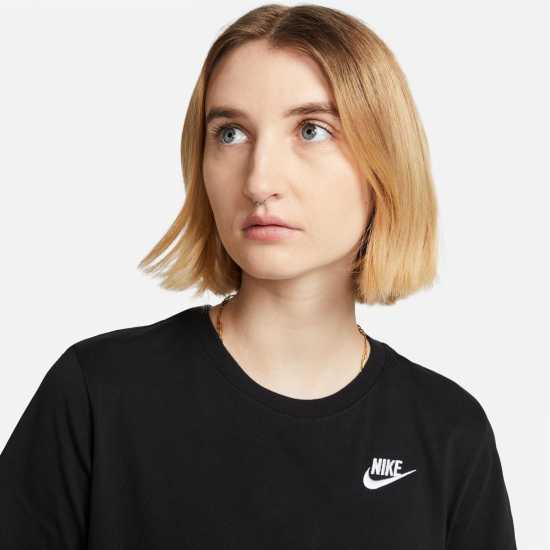 Nike Sportswear Women's Club T-Shirt Черно Дамски тениски и фланелки