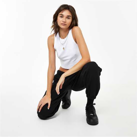 Lonsdale Дамски Потник Essential Tank Top Womens Бяло Дамски тениски и фланелки