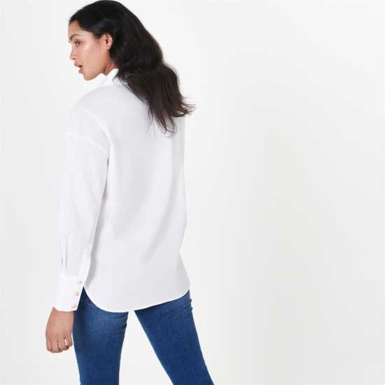 Biba Branded Shirt Ladies Бяло Дамски ризи и тениски