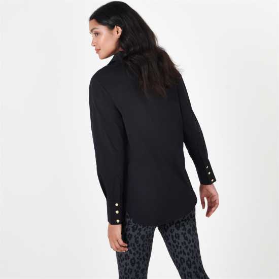 Biba Branded Shirt Ladies Черно Дамски ризи и тениски
