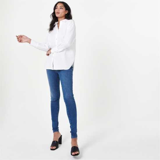 Biba Branded Shirt Ladies Бяло Дамски ризи и тениски