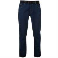 Pierre Cardin Мъжки Джинси С Колан Web Belt Mens Jeans Solid Mid Мъжки дънки