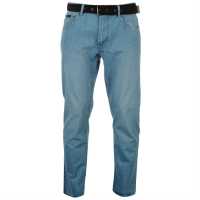 Pierre Cardin Мъжки Джинси С Колан Web Belt Mens Jeans Solid Light Мъжки дънки