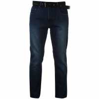 Pierre Cardin Мъжки Джинси С Колан Web Belt Mens Jeans Vintage Blue Мъжки дънки