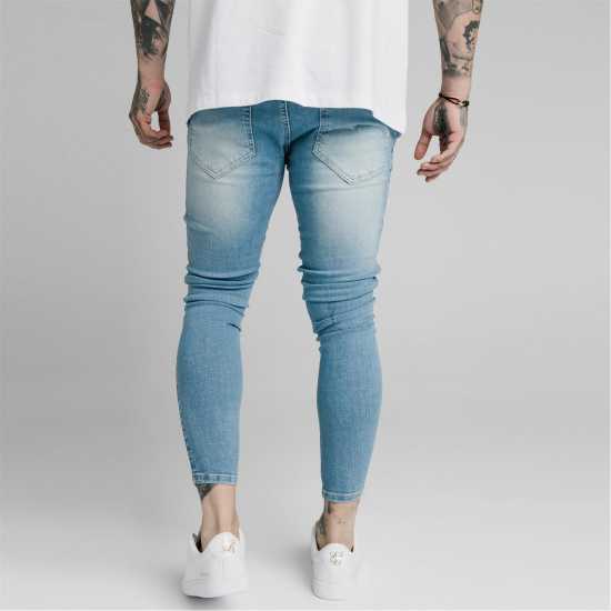 SikSilk Men's Low Rise Ripped Skinny Jeans Вталени Дънки Siksilk Men's Low Rise Ripped Skinny Jeans