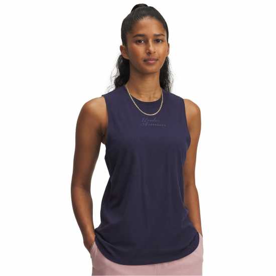 Under Armour Varsity Tank Ld54 Midnight Navy Дамски тениски и фланелки