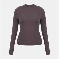 Slazenger Ess Ls Tee Ld54 Chocolate 