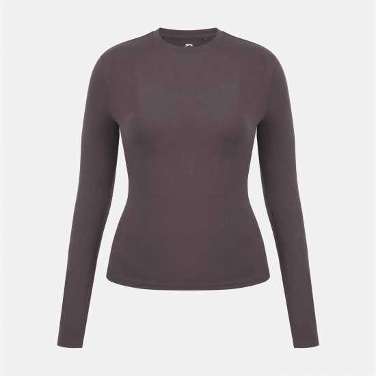 Slazenger Ess Ls Tee Ld54 Chocolate 