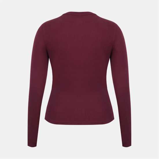 Slazenger Ess Ls Tee Ld54 Burgundy 